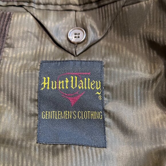 Hunt Valley Blazer Sports Coat Corduroy Brown 2 Button Back Vent Academia Sz 44L - Picture 2 of 16
